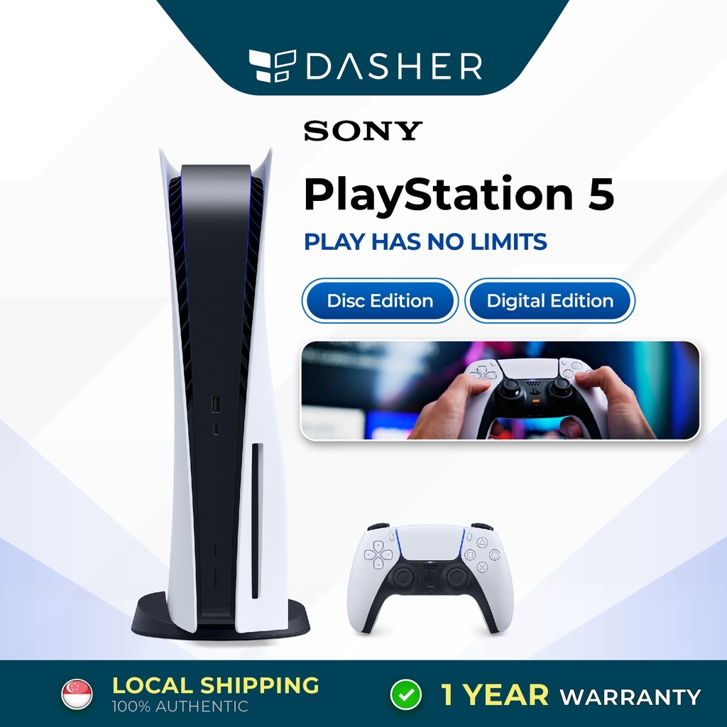 Sony Playstation 5 PS5 Slim Disc / Digital Edition with DualSense Wireless  Controller Ready Stock Japan Version | Shopee Singapore