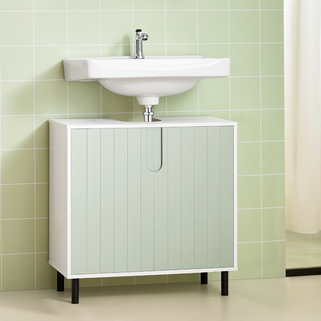 (SG STOCK)SoBuy BZR139-GR Basin Cabinet, Under Sink Bathroom Storage ...