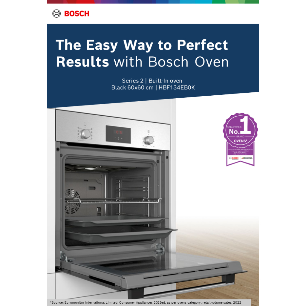 Bosch HBF134BS0K Built In Stainless Steel Convection Oven Shopee Singapore
