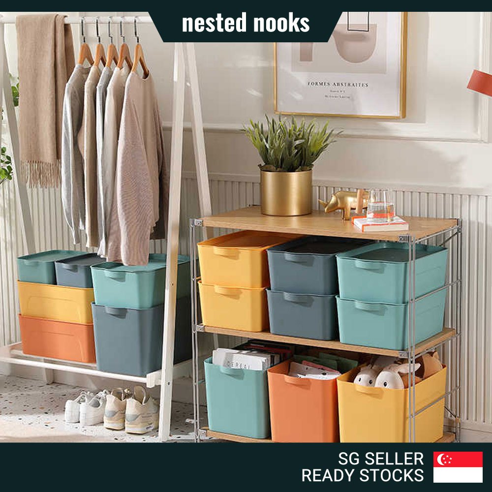 Stackable Storage Container Box with Cover Lid, Dust Free, Many Colours ...