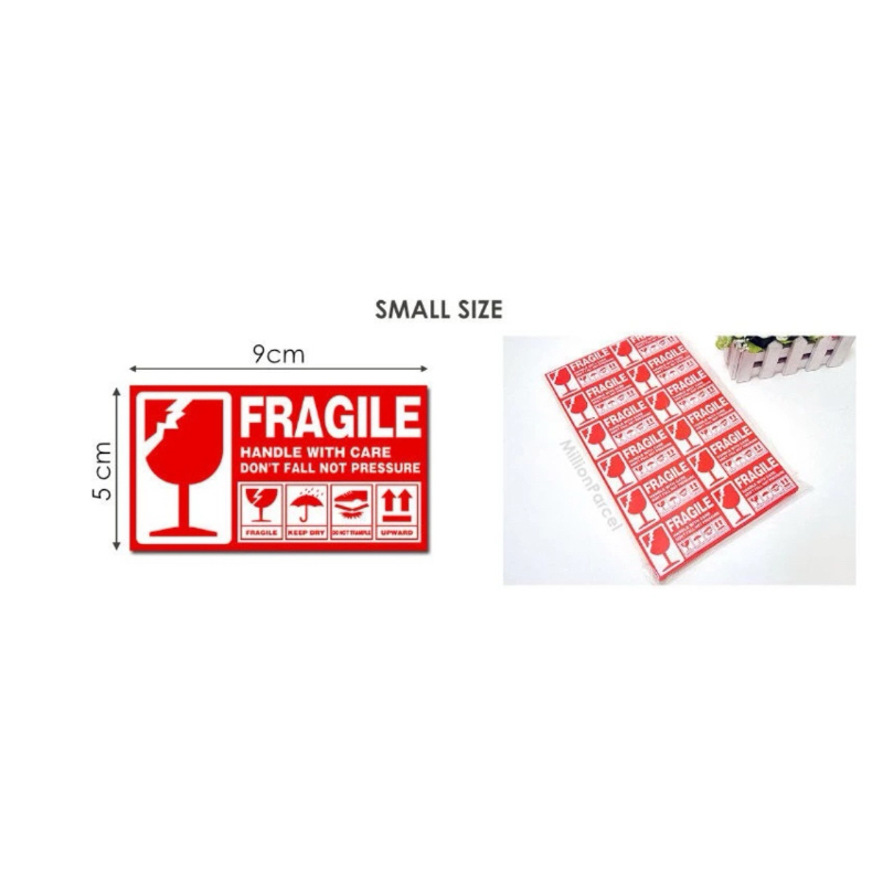 SG Ready Stock fast delivery 9*5cm Fragile Sticker Label Warning ...