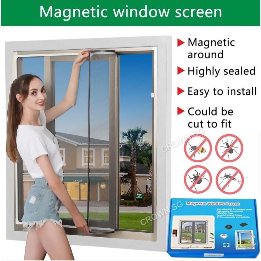 [💯SG READY STOCK] Soft PVC Magnetic Mosquito Net / Magnetic Mosquito ...