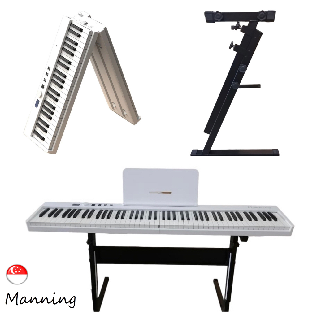 Manning 88 Weighted Keys Foldable Digital Piano Package Shopee