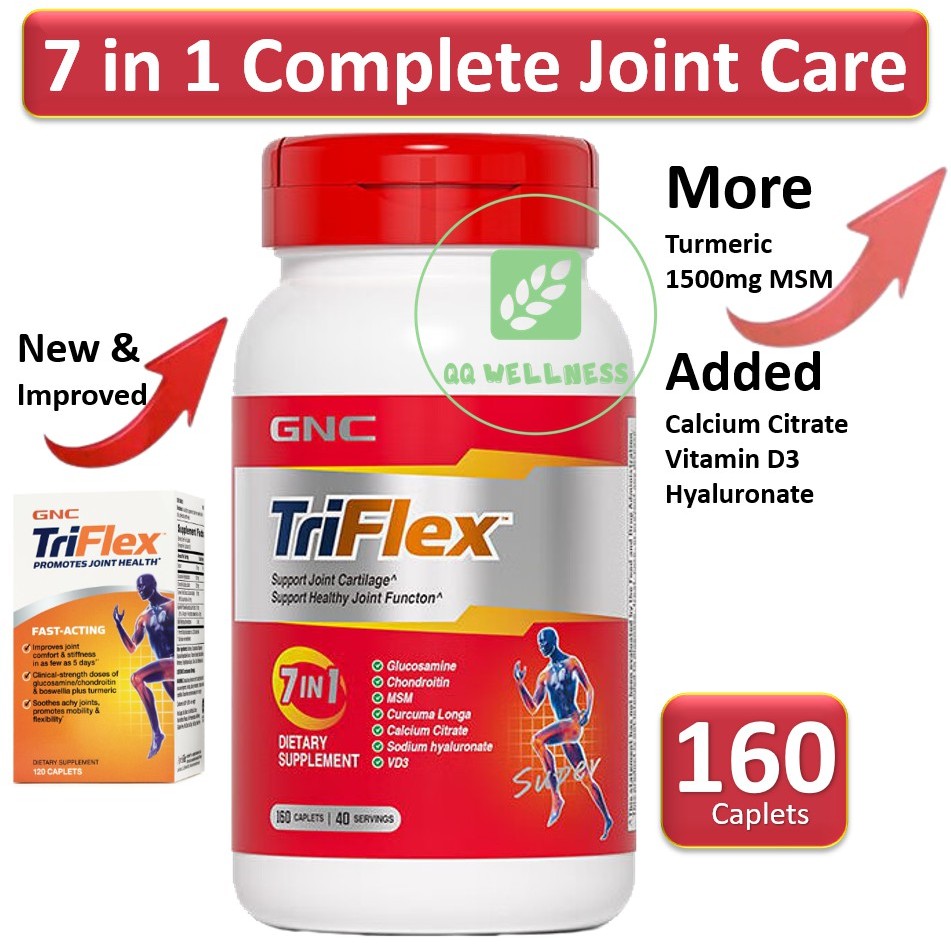 GNC Triflex 7 in 1 160 Caplets Exp 05/2026 Support Healthy Joint New