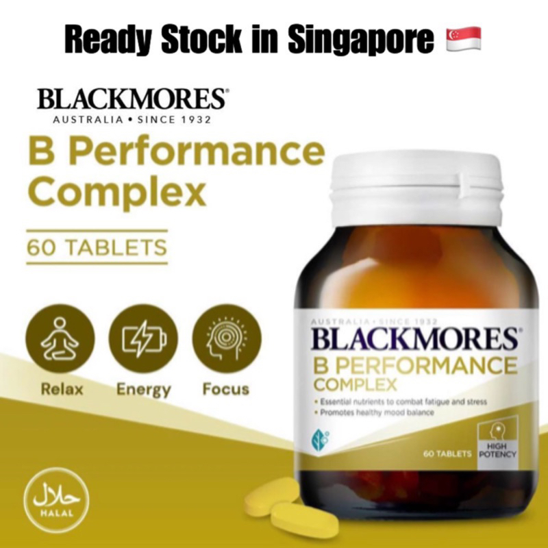 【Ready Stock in SG】Blackmores B Performance Complex 60 Tablets