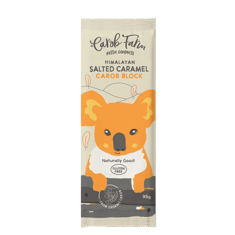 CAROB FARM Gluten Free Chocolate Bar Carob Koala Salted Caramel