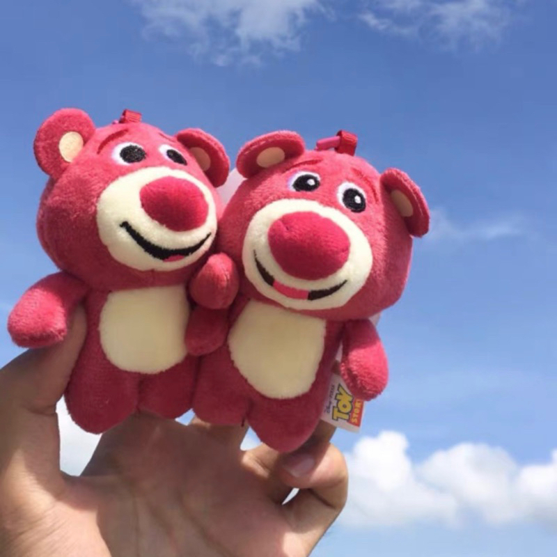 [SG Stock] Cute Strawberry Bear Key Chain Lotso Keychain Plush Doll ...