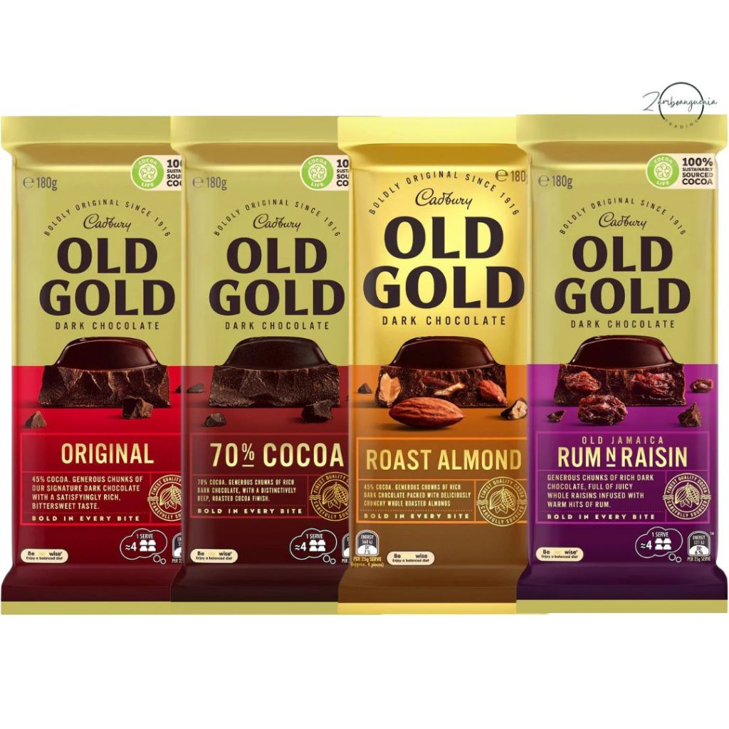 CADBURY Old Gold Dark Chocolate (Original | 70% Cocoa | Roast Almond ...