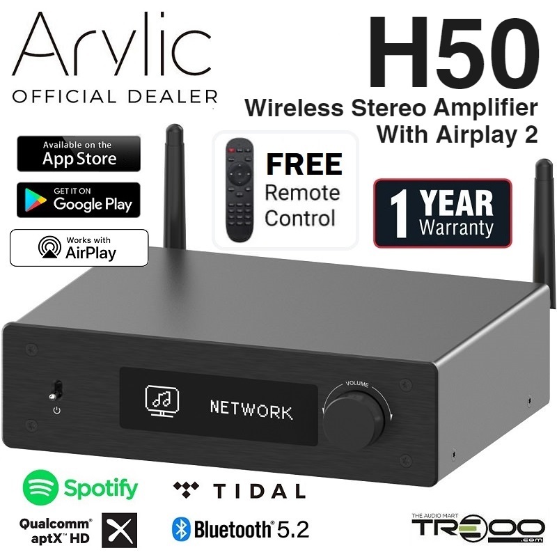 Arylic H50 MultiRoom Wireless Bluetooth Transceiver,