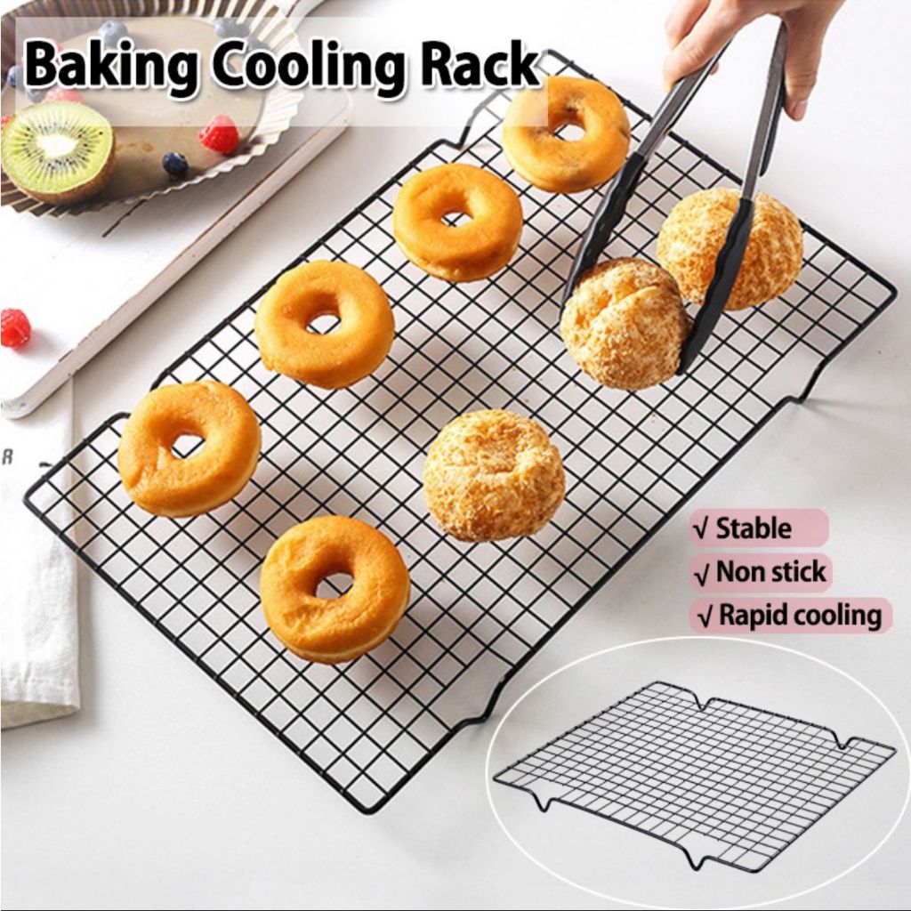 [SG Seller] Baking Cooling Baking Rack Non-Stick Metal Cake Biscuits ...