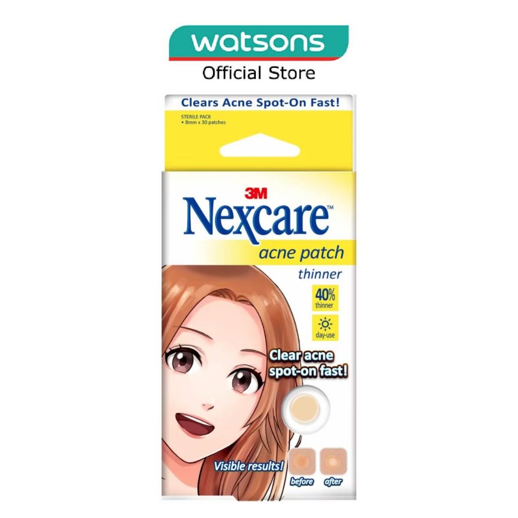 NEXCARE Acne Patch 40% Thinner Day Use Clear Acne Spot On Fast 30s ...