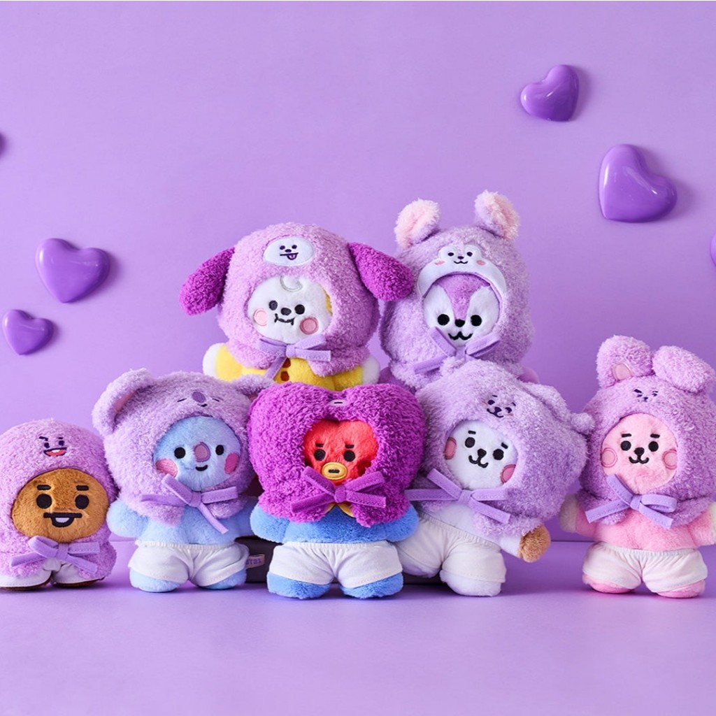 Line Friends BT21 COSTUME CLOSET HOODIE CAPE PURPLE OF WISH EDITION Shopee Singapore