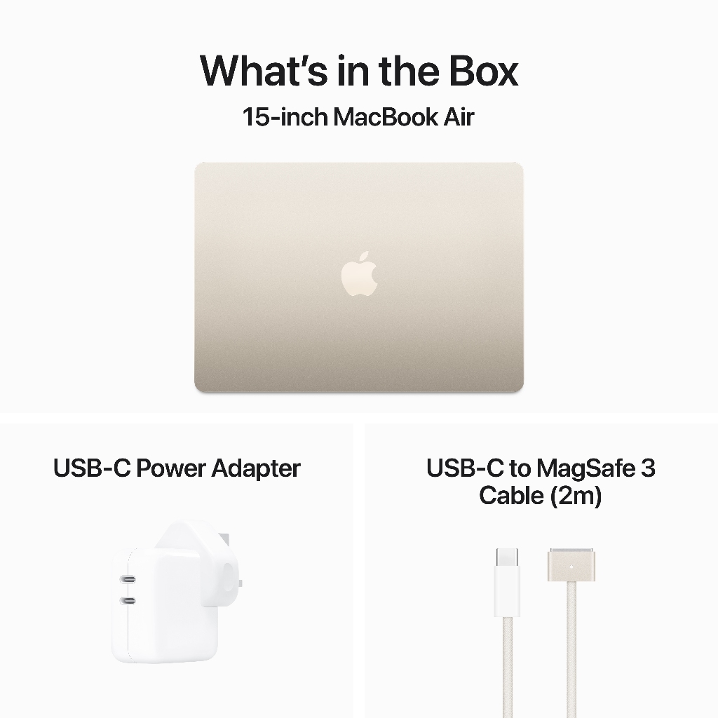 Apple 15-inch MacBook Air (M3 chip with 8C/10C/8GB/ 256GB/512GB