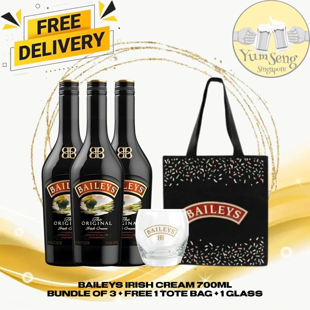 Baileys Irish cream 700ml (Bundle of 3) + Free 1 Baileys Tote bag + 1 ...
