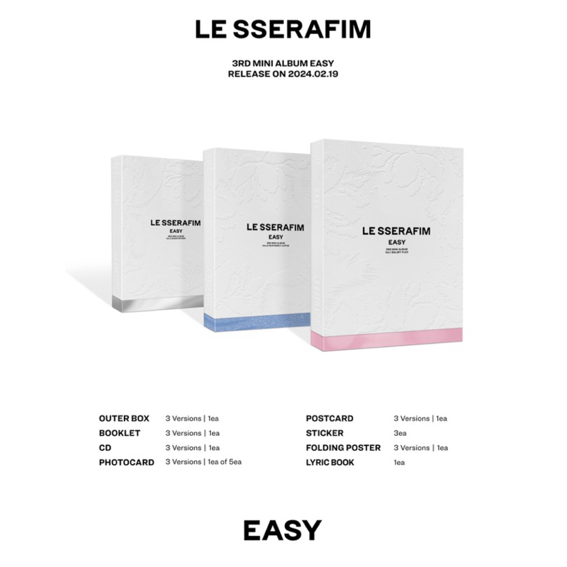 LE SSERAFIM EASY Standard / Compact / Weverse ver. Lesserafim | Shopee ...