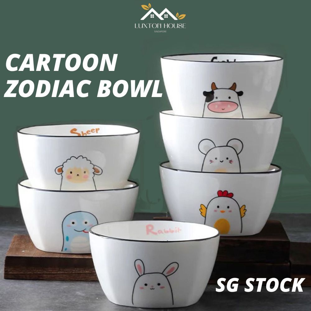 {SG} 4.5 Inch Cartoon Bowl Ceramic Bowl Rice Bowl Soup Bowl Cute Rat ...