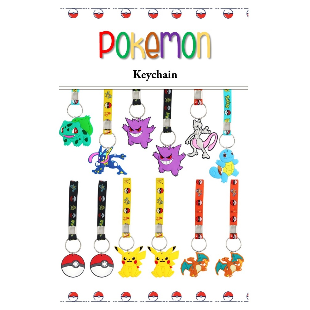 💖 Pikachu KeyChain l Pokemon Key Chain Poke ball l Bulbasaur Pokemon ...