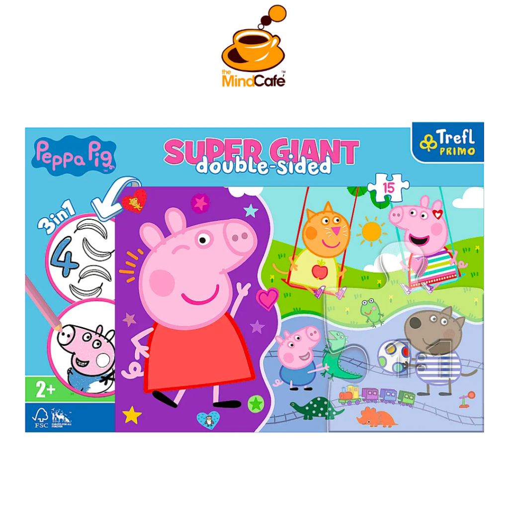 Trefl 15 Giant Jigsaw Puzzle: Peppa Pig - Meet Happy Peppa Pig (42003 ...