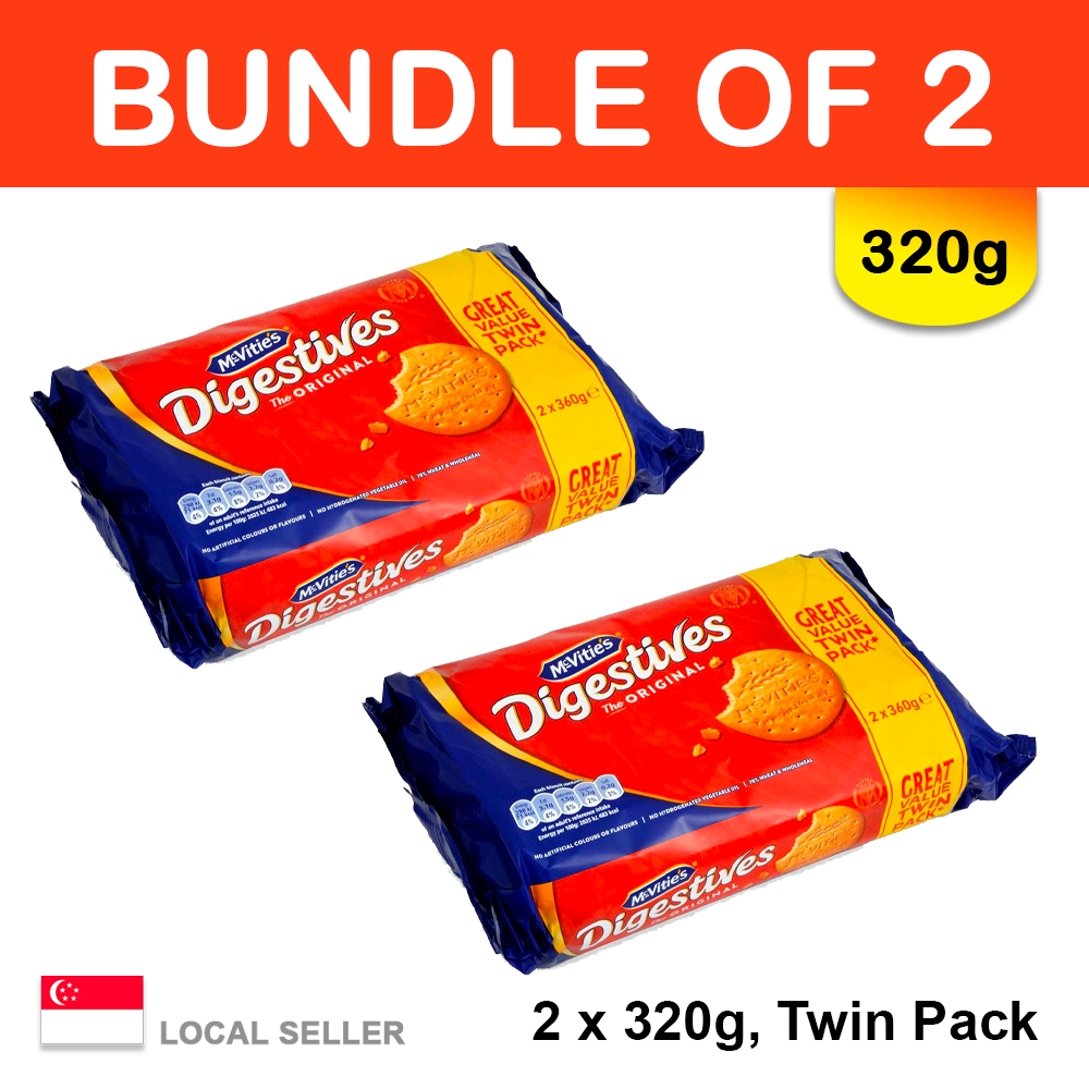 [Bundle of 2] McVities Digestive Biscuits Original, Dark Chocolate