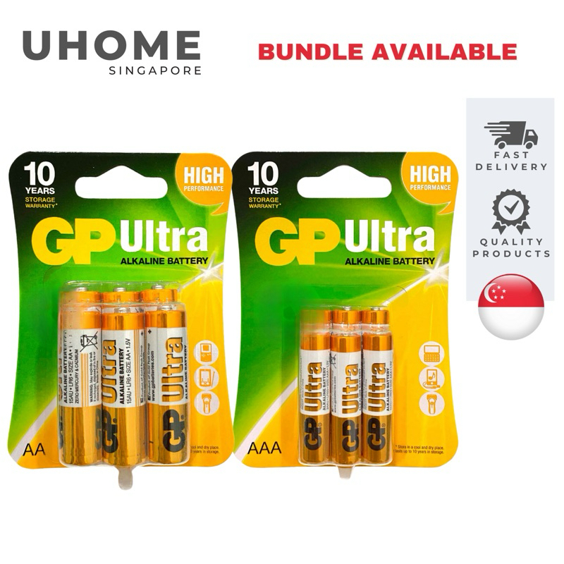 GP Ultra Alkaline AA/AAA Battery (6pcs/pkt) | Shopee Singapore