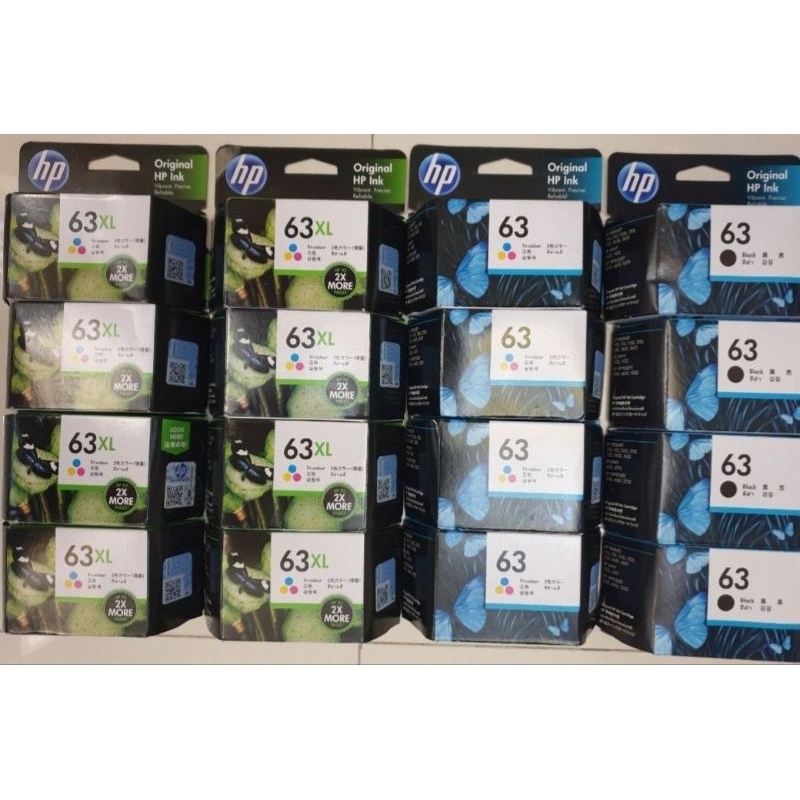 Original HP 63 63XL Black & Tri-Colour ink cartridges | Shopee Singapore
