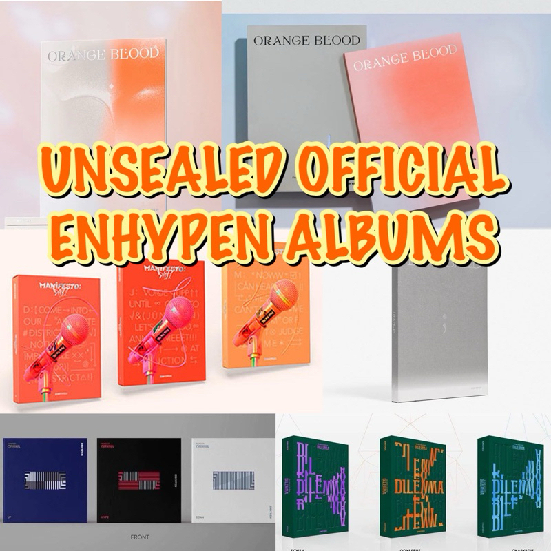 OFFICIAL ENHYPEN UNSEALED ALBUM NO PC - DIMENSION DILEMMA BORDER ...