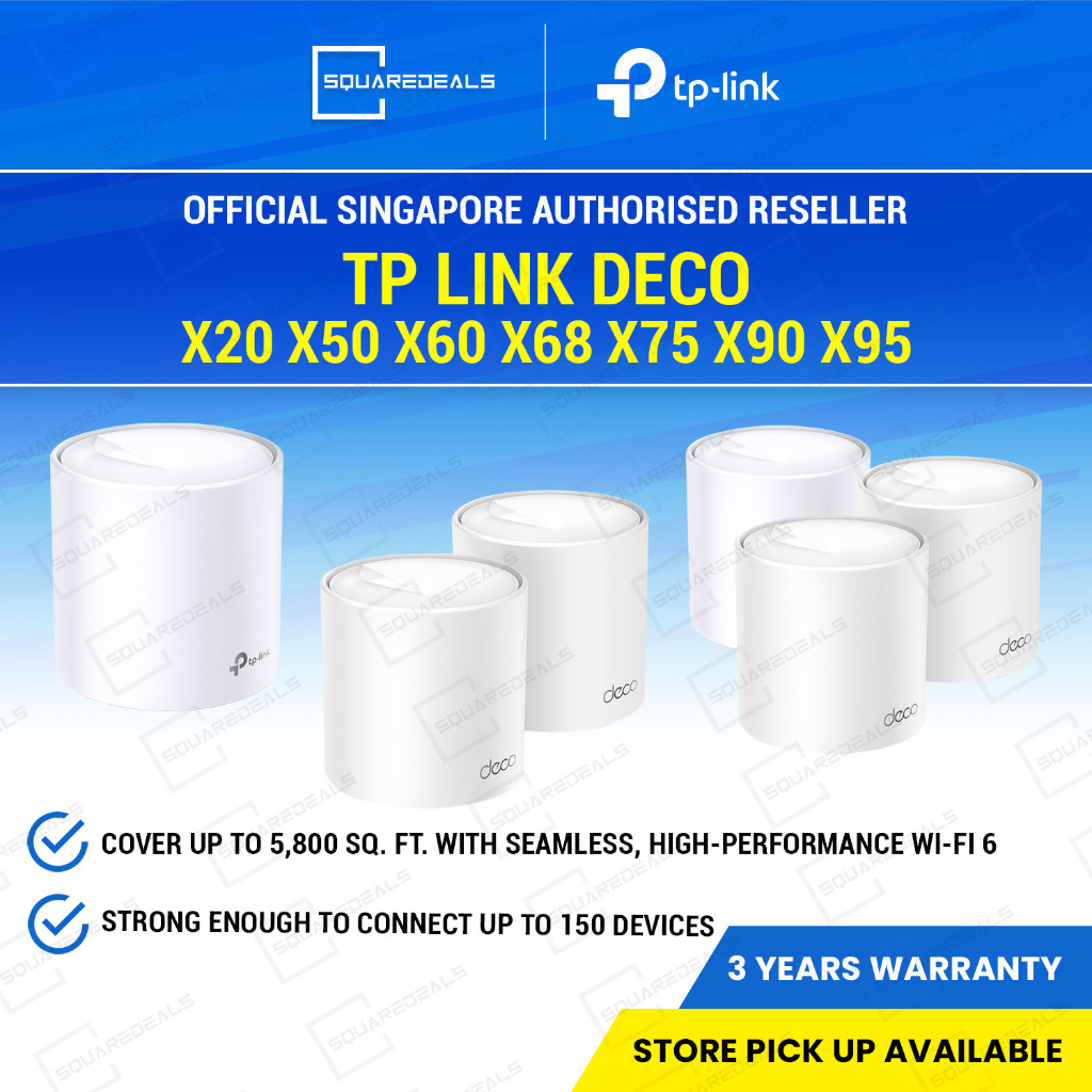 TP Link Deco X20 X50 X68 X90 X95 1 2 3 Pack Whole Home Mesh WiFi 6