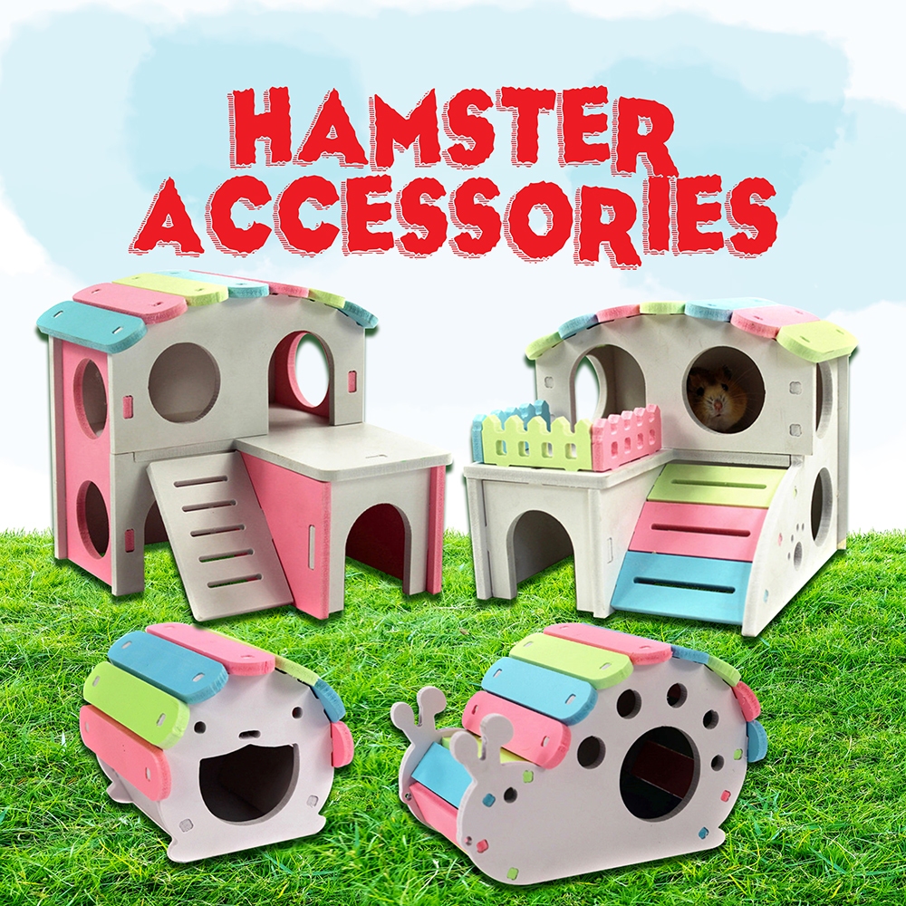 Hamster Colourful Accessories Lodge/ Snail Shape/ Bungalow | Shopee ...