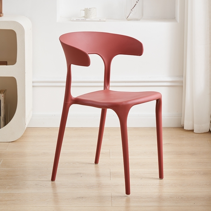 Plastic Chair Dining Chair with PP Material Modern Style Elegant Chair with Comfort Arm Rest ...