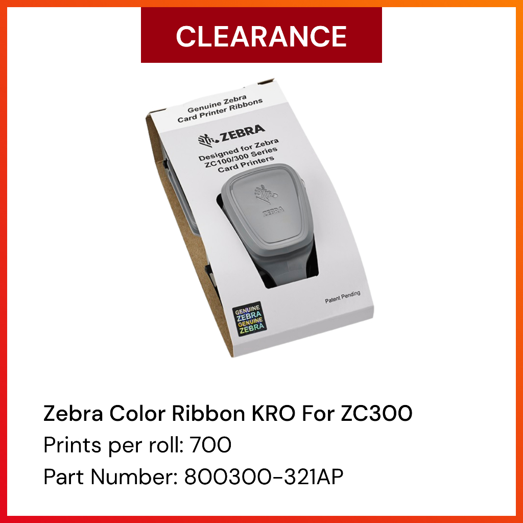 Zebra Color Ribbon KRO For ZC300 (700 prints) | Shopee Singapore