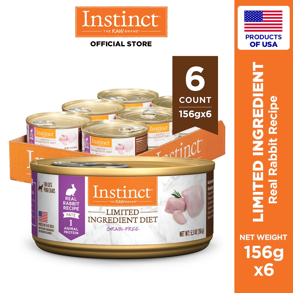 Instinct Limited Ingredient Diet Rabbit Wet Cat Food 156g x 6cans