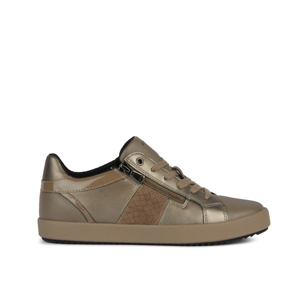 Geox D CALITHE - Sneakers laag - dark taupe/taupe