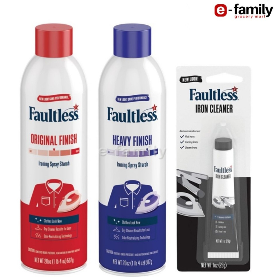 Faultless Premium Ironing Spray Starch I Hot Iron Cleaner, 567g ...