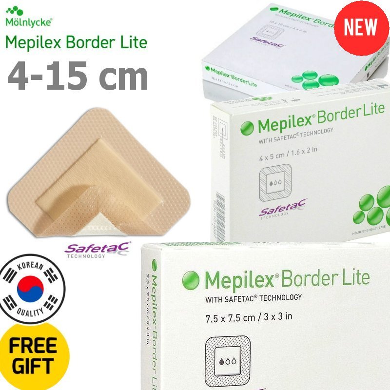 【Molnlycke】 Mepilex Border Lite 4x5 5x12 7.5x7.5 10x10 15x15 cm ...