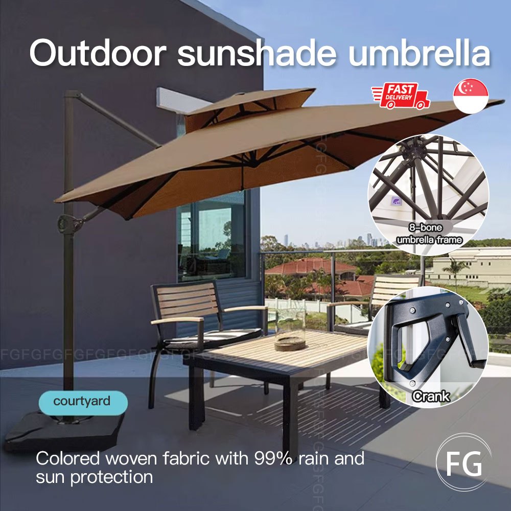 SG SELLER🌳 Parasol Outdoor Big Umbrella Park Balcony Patio Garden Decor