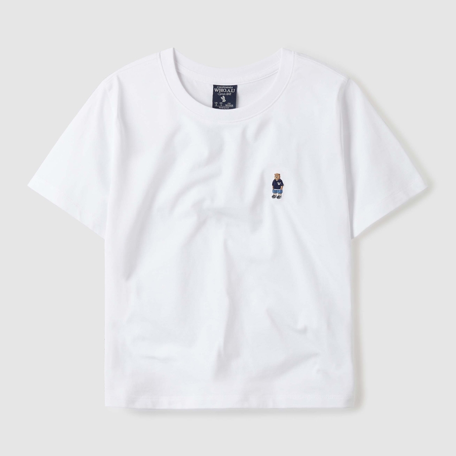 【WHO.A.U】Steve Crop Collar T-Shirt(R) S] WHO.A.U STEVE CROPPED SHORT SLEEVE COLLAR T-SHIRT,MINT
