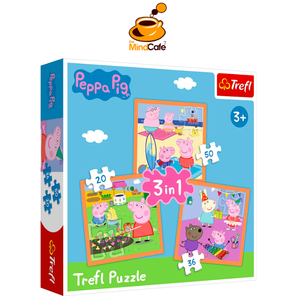 Peppa Pig Puzzle 3-in-1 Von Trefl – Für Kinder, Bunt & Fördernd