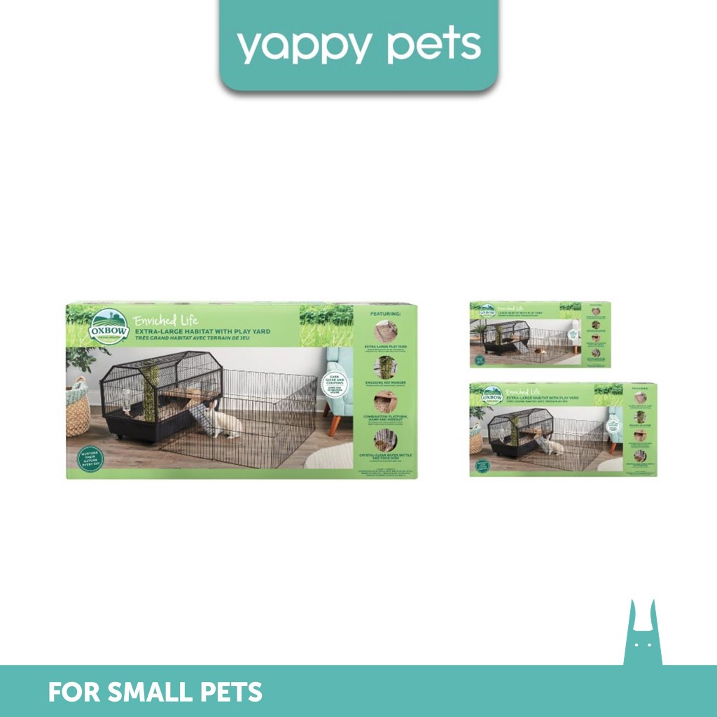 Oxbow Enriched Life Habitat with Play Yard Small Animal | Pet House ...