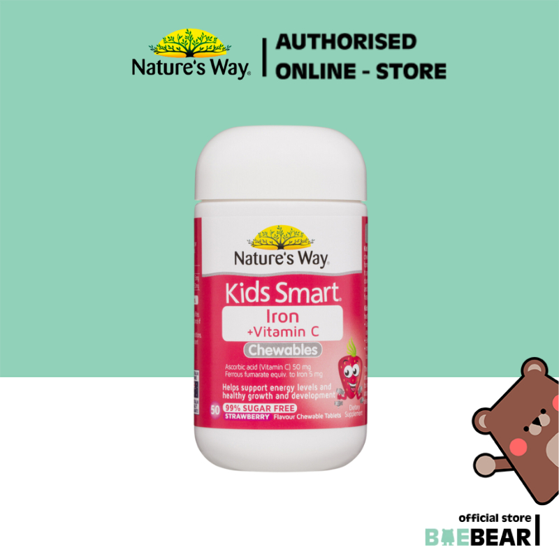 Nature's Way Kids Smart Iron + Vitamin C Chewables 50s [Baebear.sg