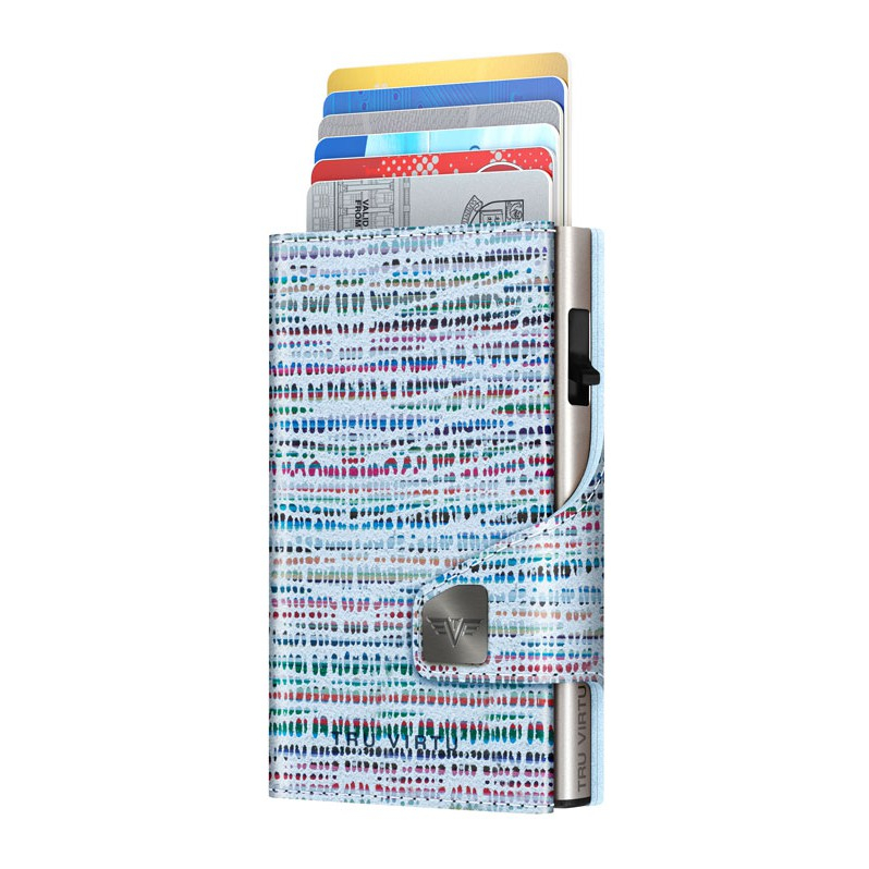 Tru Virtu Click & Slide Wallet - Bamboo Blue / Silver (Premium Edition ...