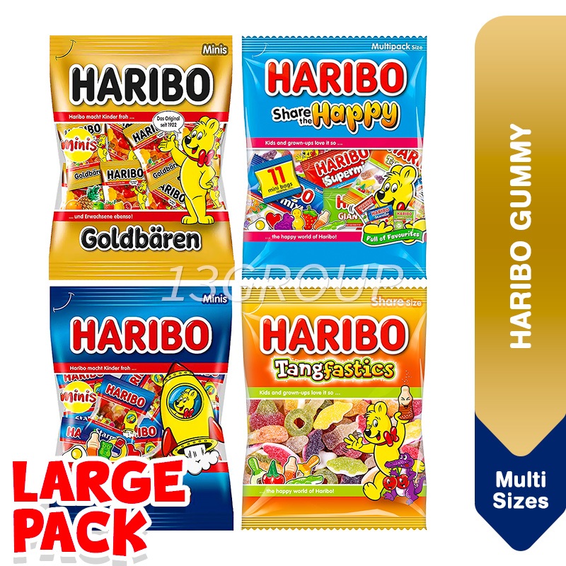 Haribo Gummy Candy Minis Gold Bears Happy Cola Kinder-Party Starmix ...