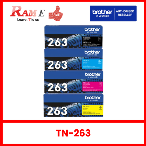 [ORIGINAL] Brother Toner TN-263 TN263 TN 263 Black Cyan Magenta Yellow ...