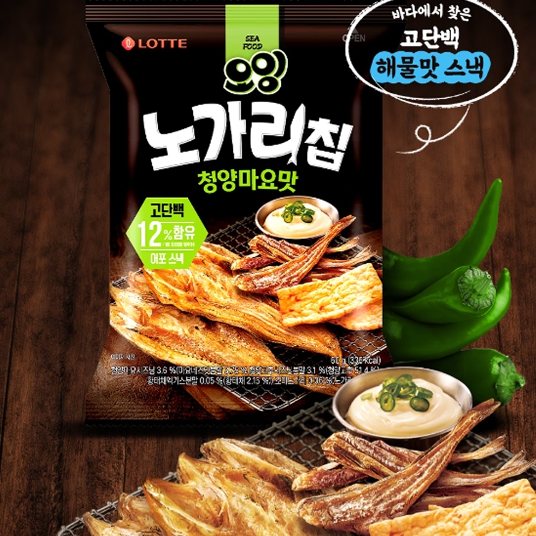 Lotte Nogari Korean Pollack Snack Chip Cheonyang Mayo Flavor Korean ...
