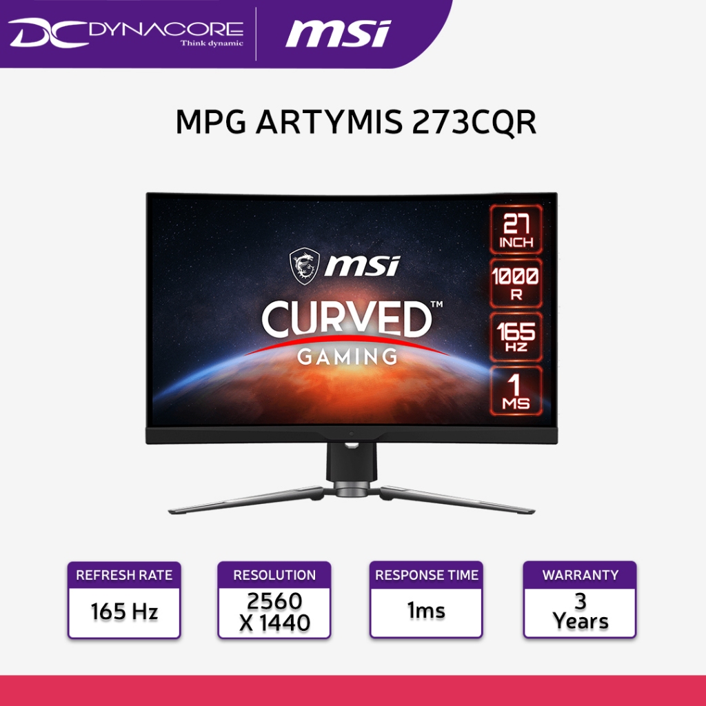 MSI MPG ARTYMIS 273CQR 27" QHD 165Hz Gaming Monitor - 2560 x 1440, VA ...