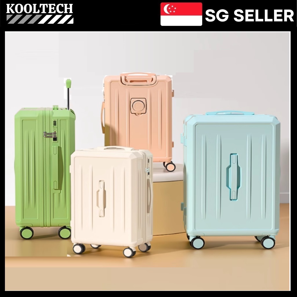 Luggage Travel Bag USB Charging Suitcase Front Opening Boarding Case ...