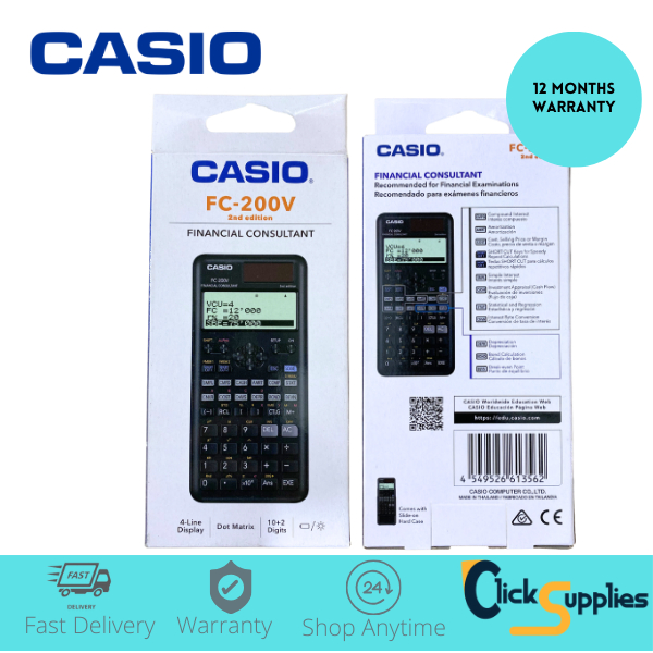 Casio FC200V FC 200V Financial Calculator Version 2 Finance Real Estate Insurance Shopee Singapore