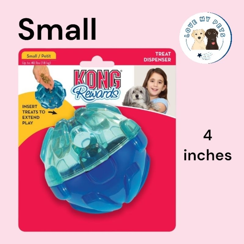 KONG Rewards Ball Treats Dispenser Dog Toy Small Large Shopee Singapore