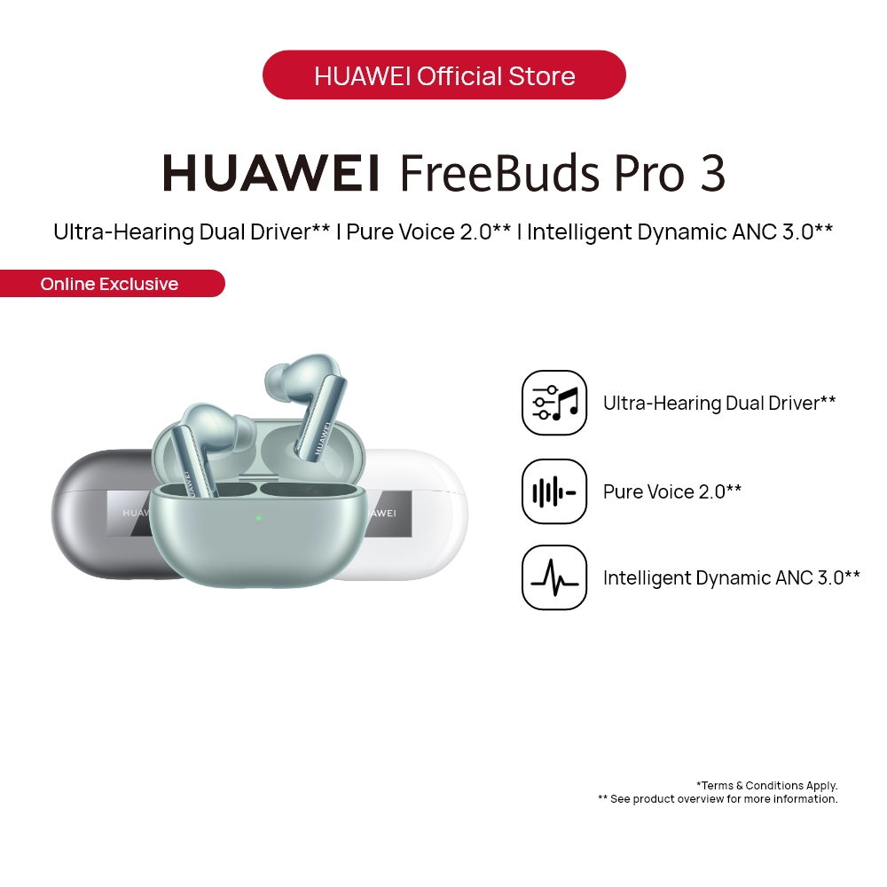 Original Huawei FreeBuds Pro 3 TWS Earbuds Bluetooth 5.2 Noise Cancellation  IP54