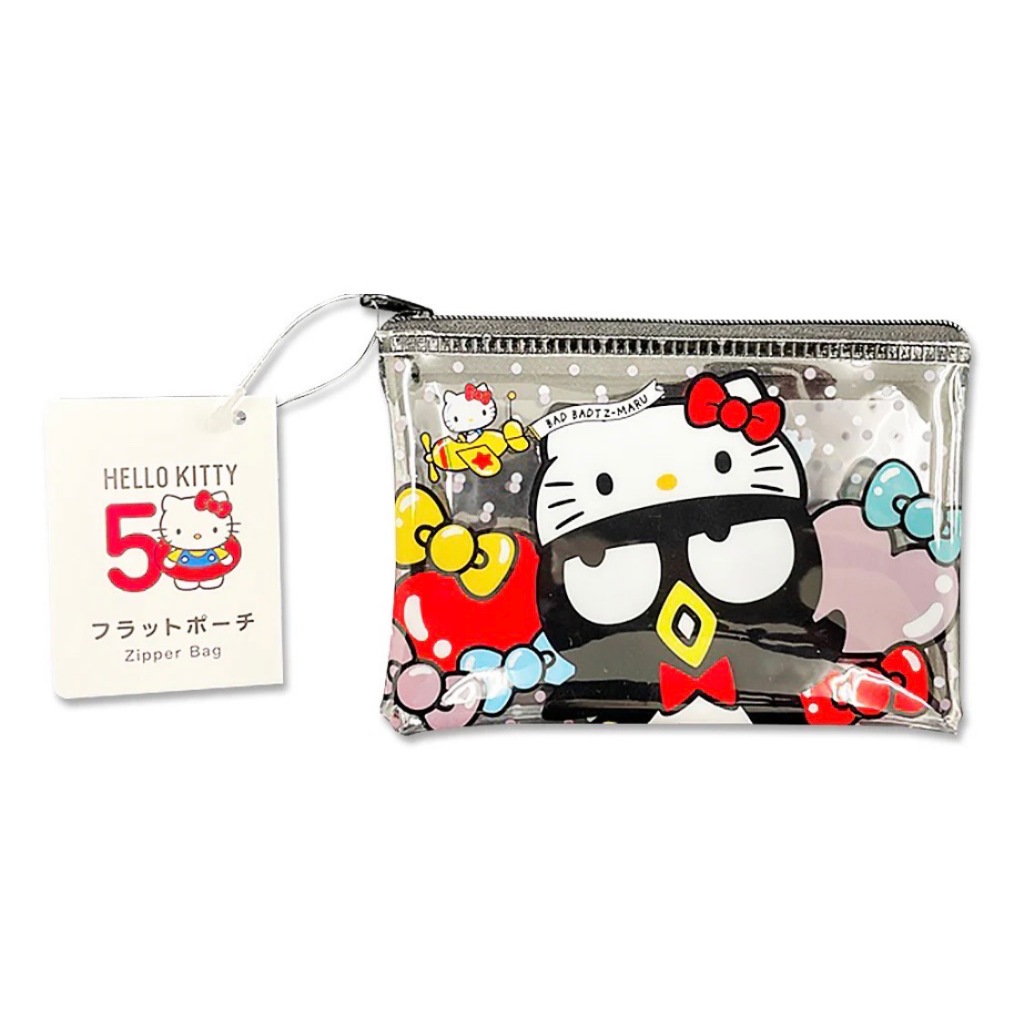 DAISO Bad Badtz-Maru Hello Kitty 50th Anniversary Pouch Flat Sanrio ...