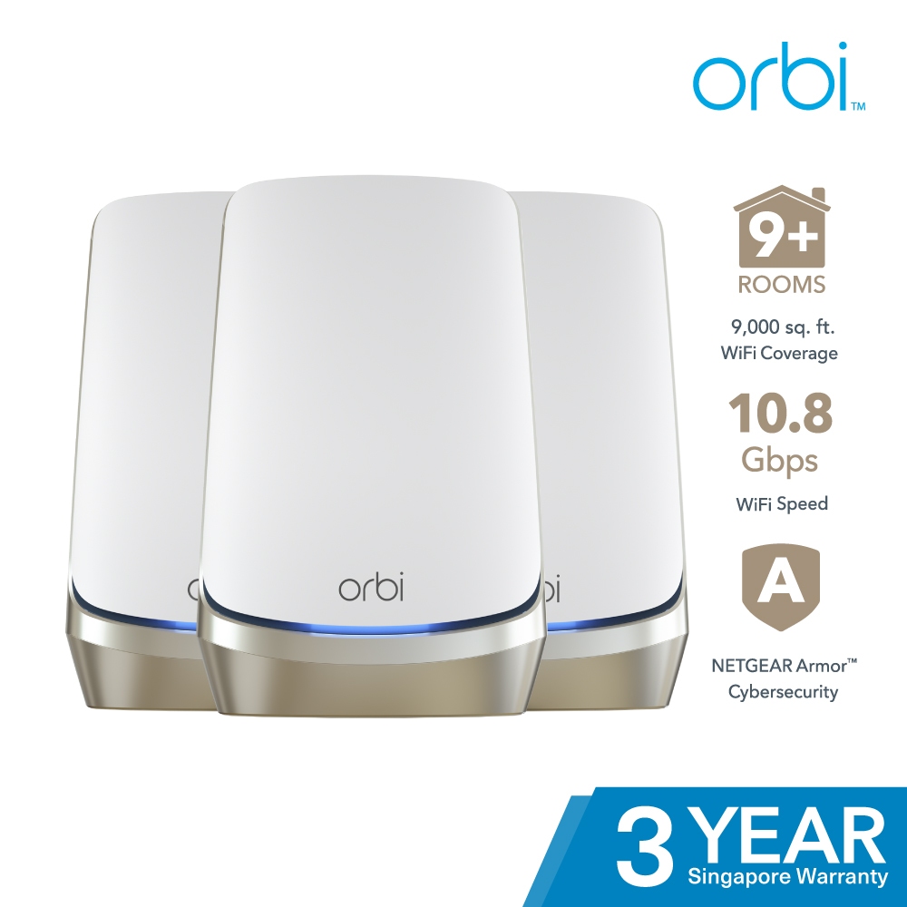 Netgear RBKE963 Orbi Quad-Band AXE11000 Wifi 6E Ultra Performance Mesh ...